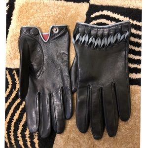 BLACK LEATHER Antonella Ferrante GLOVES
